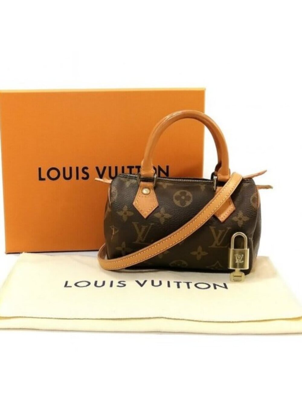 Louis Vuitton Monogram Mini Sac HL Speedy Nano Bag Vintage Purse Y2